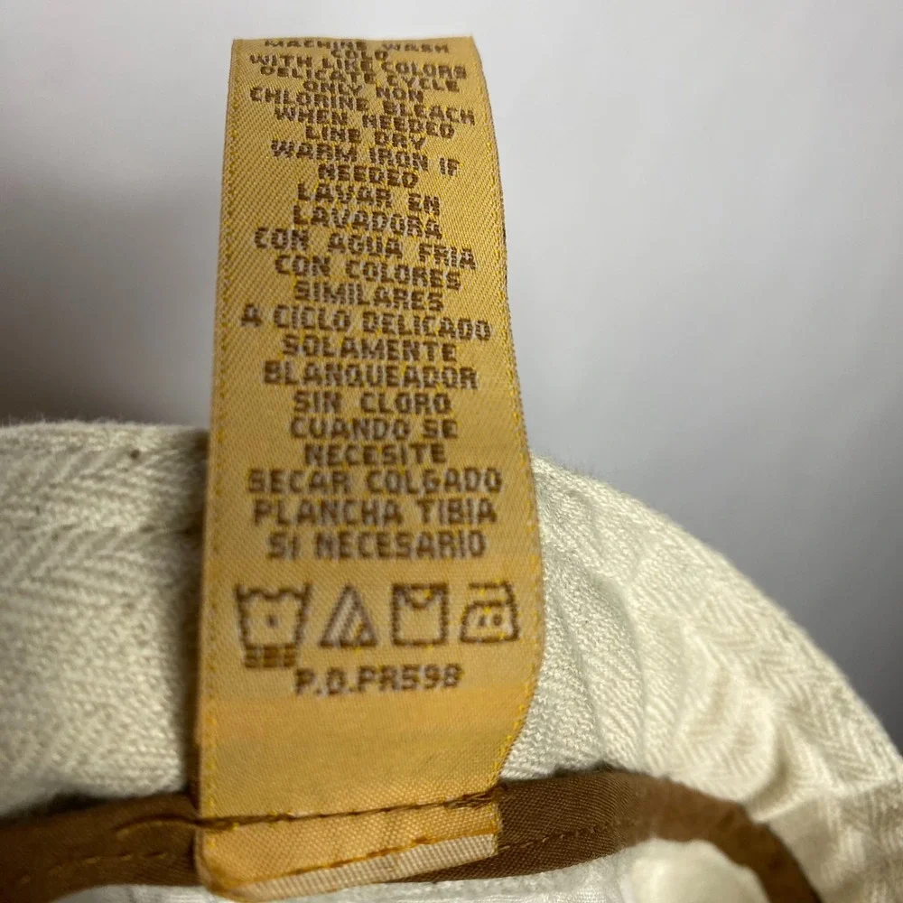 THE HAVANERA CO Linen Blend Pants Mens 32 Beige Drawstring Relaxed Fit‎ Casual